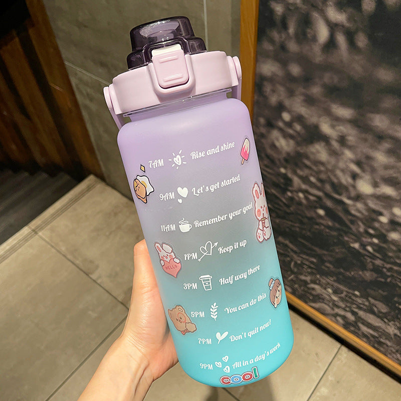 2L Water Bottle With Time & Volume