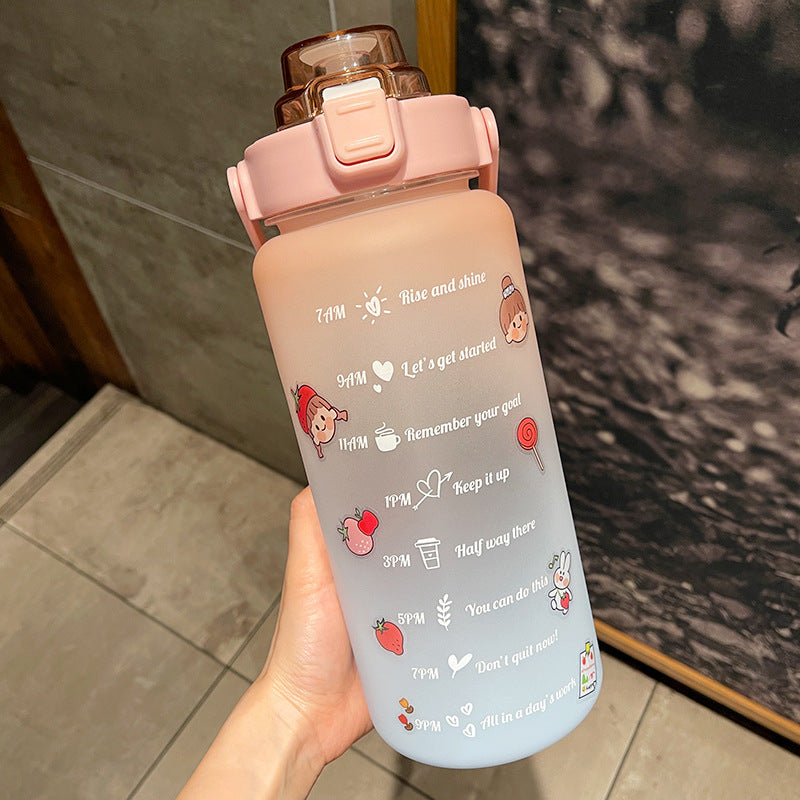 2L Water Bottle With Time & Volume